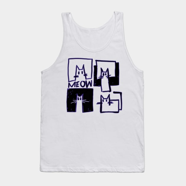 cubist cats Tank Top by Handan